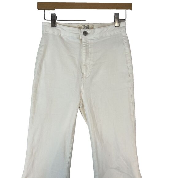 We The Free Just Float On Flare Pants Sz 26 Hippie Boho Festival Winter White - Picture 2 of 8